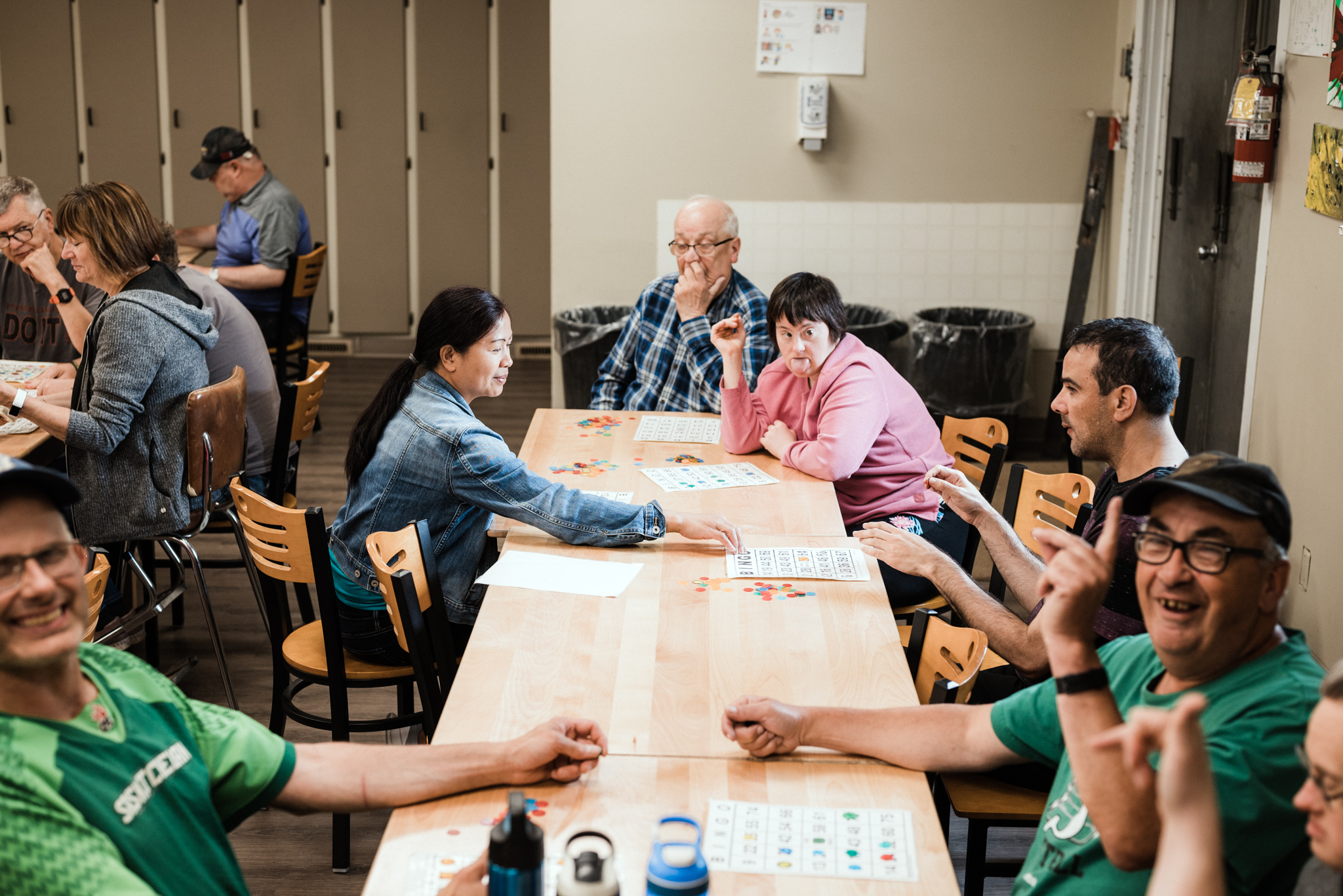 People playing bingo People playing bingo